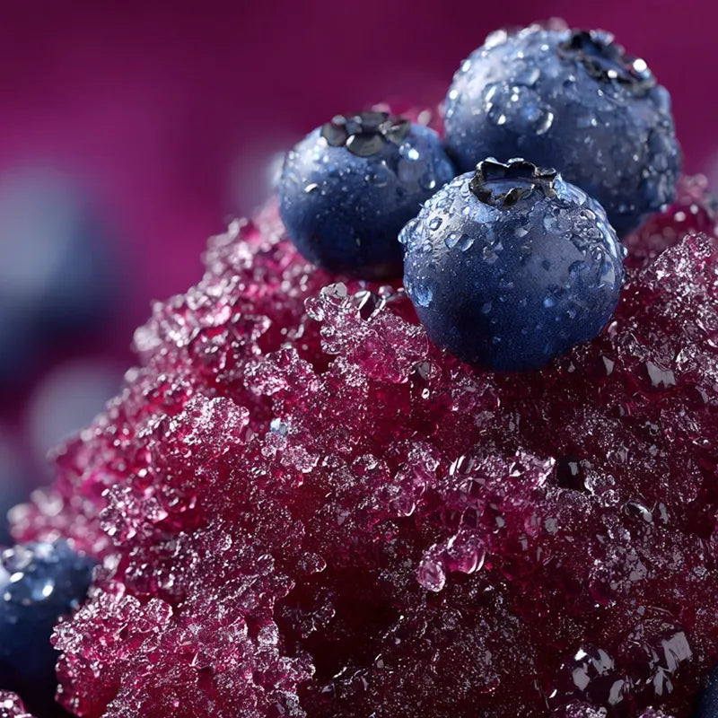 Blaubeer Sorbet mit Weißem Tee