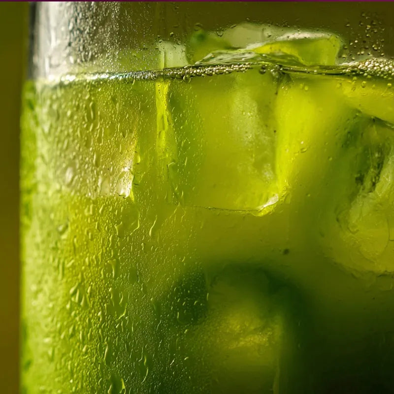 Iced Matcha mit Minze